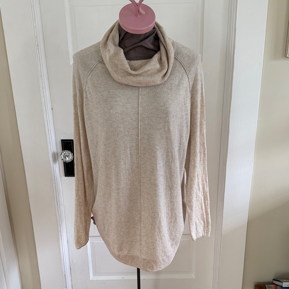 Caslon Oatmeal Cowl neck‎ Sweater Large